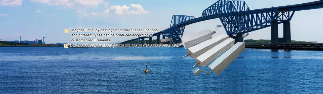 Magnesium Zinc Aluminum Cathodic Protection Anodes for Sea Platforms Ship Storage Tanks